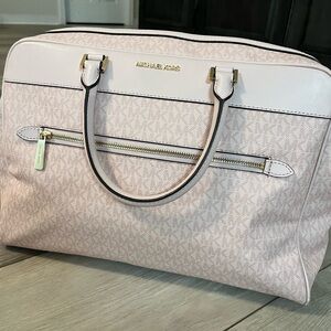 Michael Kors Blush Pink Duffle Bag with Gold Details